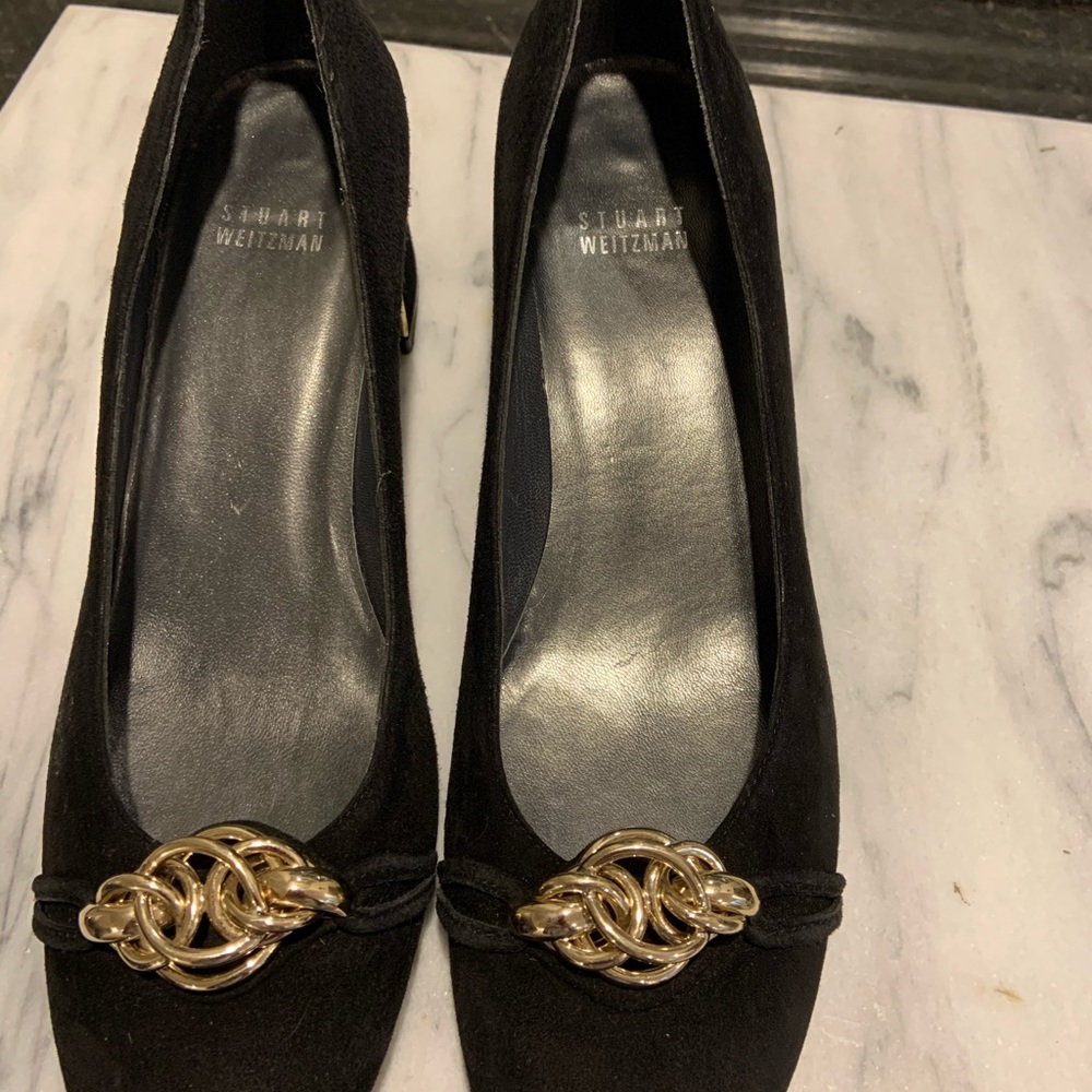 Stuart Weitzman Suede Block Heel Pumps - image 2